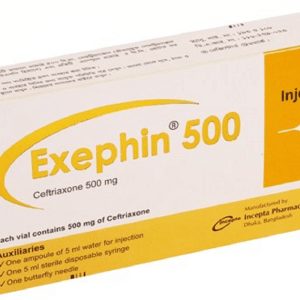 Exephin - IV Injection 500 mg vial incepta pharma