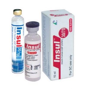 Insul - SC Injection 30%+70% in 100 IU-ml - 10ml ( Square )