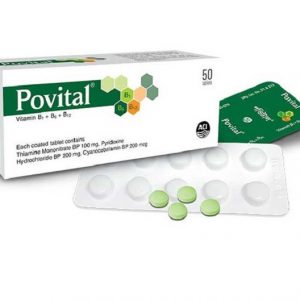 Povital - Tablet 100 mg+200 mg+200 mcg ( ACI )