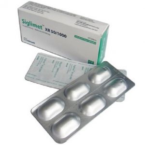 Siglimet XR - 100 mg+1000 mg Tablet( Square )